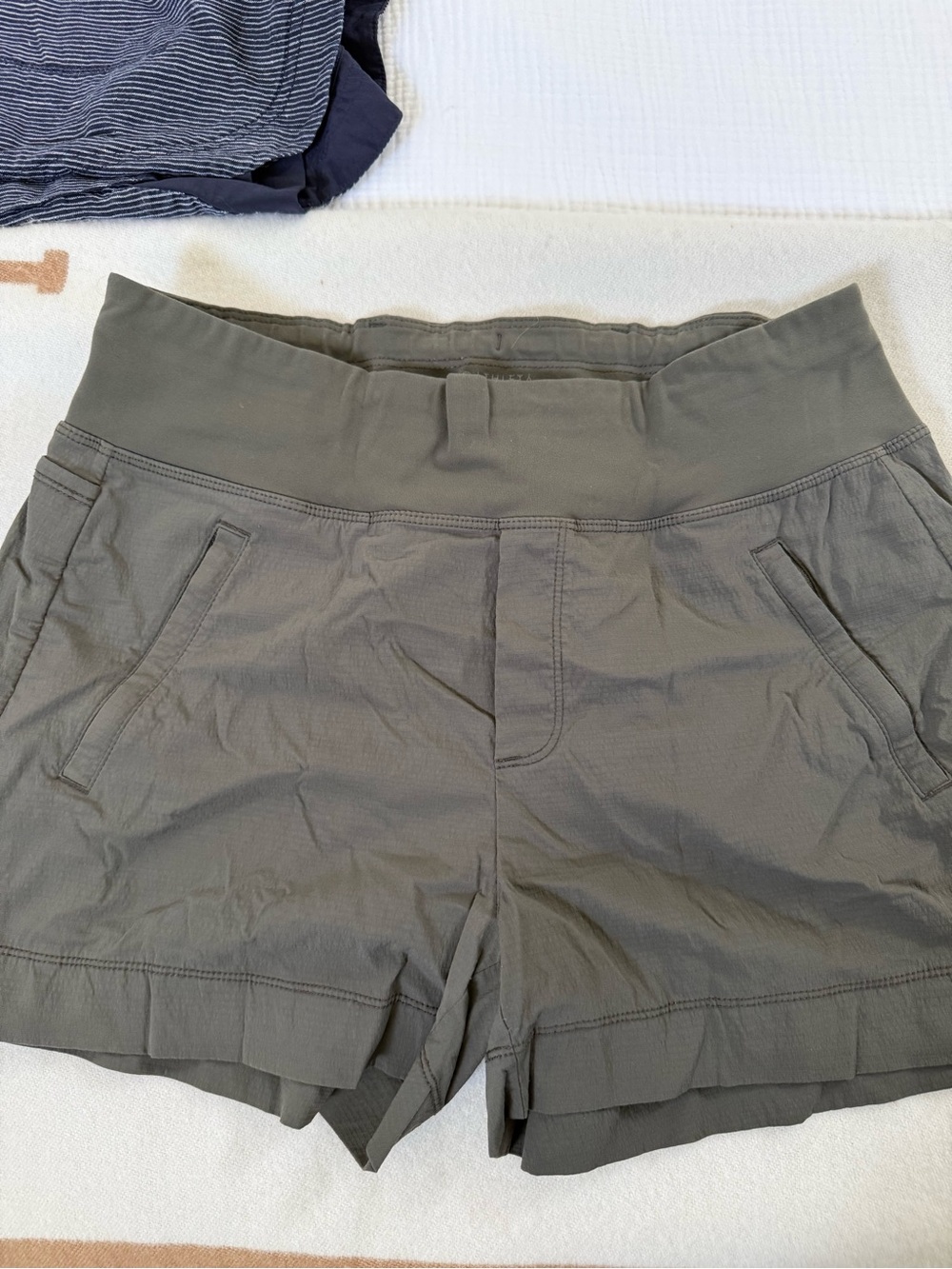 Athleta Olive Utility Pull-On Athletic Shorts